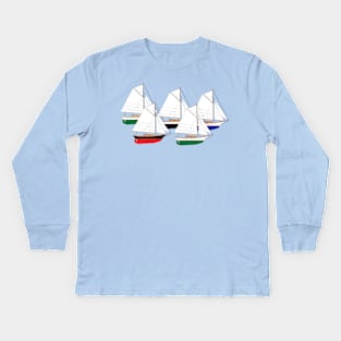 Friendship Sloop Sailboat Kids Long Sleeve T-Shirt